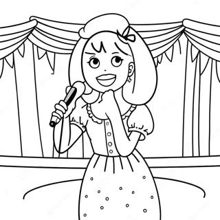 Halaman Mewarnai Melanie Martinez Bernyanyi Di Panggung 93818 33154