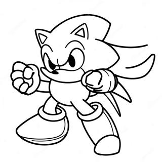 Halaman Mewarnai Aksi Silver Sonic Dinamis 93946 33247