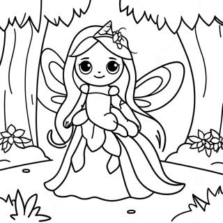 Halaman Mewarnai Peri Menawan Di Hutan 93972-33267