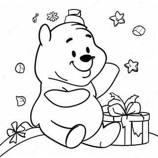 Winnie The Pooh Natal Halaman Mewarnai