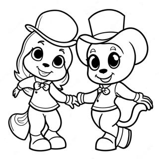 Moxxie Dan Millie Dalam Aksi Halaman Mewarnai 94049-33332