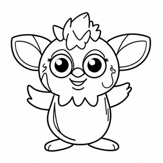 Furby Bahagia Menari Halaman Mewarnai 94101 33372