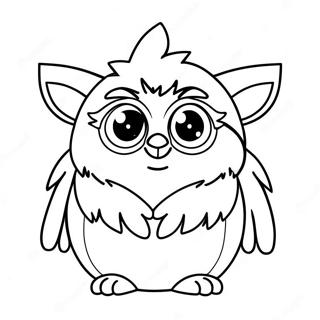 Furby Dengan Bulu Berwarna Halaman Mewarnai 94102-33374