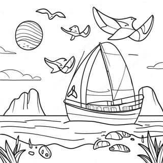 Halaman Mewarnai Perjalanan Migrasi Yang Petualang 94334-33628