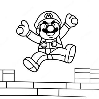 Halaman Mewarnai Lego Mario Melompati Rintangan 94384-33664