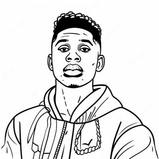 Halaman Mewarnai Nba Youngboy Dengan Pakaian Keren 94463-33715