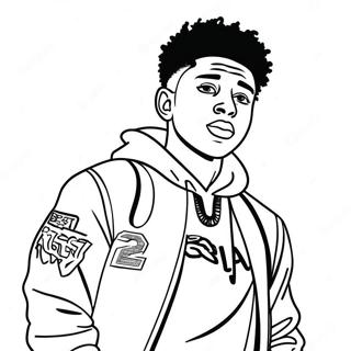 Halaman Mewarnai Nba Youngboy Dengan Pakaian Keren 94463-33853