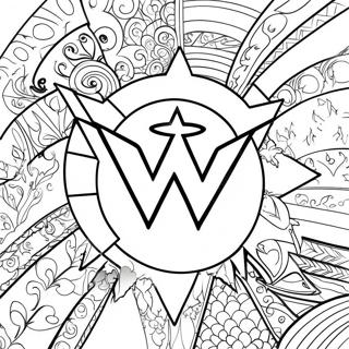 Halaman Mewarnai Logo Wwe Yang Berwarna Warni 94540 33768