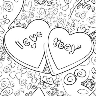 Halaman Mewarnai Hati Percakapan Yang Berwarna Warni 94592-33808