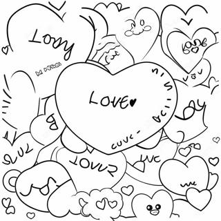 Halaman Mewarnai Hati Percakapan Yang Ceria 94593-33810