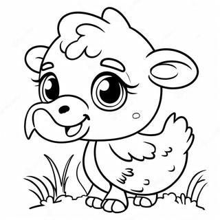 Halaman Mewarnai Bayi Burung Unta Yang Imut 94722-34054