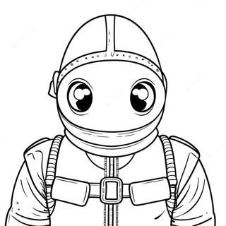 Halaman Mewarnai Penjaga Bertopeng Permainan Cumi 94799 34112