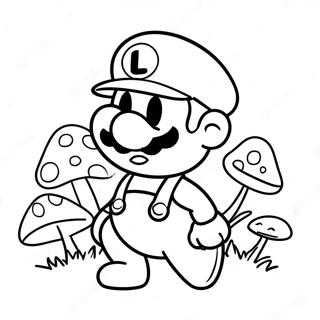 Halaman Mewarnai Luigi Di Kerajaan Jamur 9488 2241