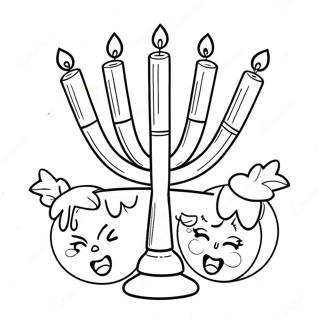 Hanukkah Lucu Halaman Mewarnai