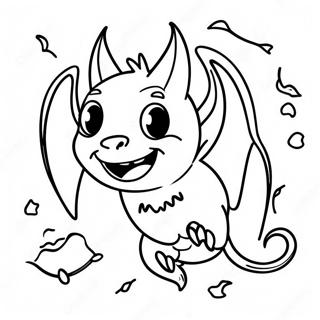 Halaman Mewarnai Kelelawar Halloween Yang Menakutkan 95260-34465