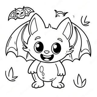 Halaman Mewarnai Kelelawar Halloween Yang Menakutkan 95260-34466