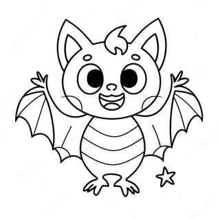 Halaman Mewarnai Kelelawar Halloween Yang Menakutkan 95260-34468