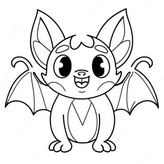 Halaman Mewarnai Kelelawar Halloween Kartun 95261-34469