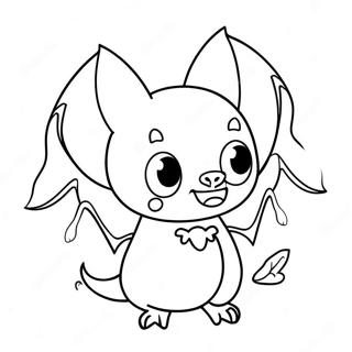 Halaman Mewarnai Kelelawar Halloween Kartun 95261-34470