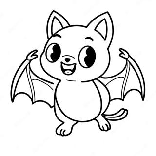 Halaman Mewarnai Kelelawar Halloween Kartun 95261-34471