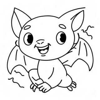 Halaman Mewarnai Kelelawar Halloween Yang Terbang 95262-34475