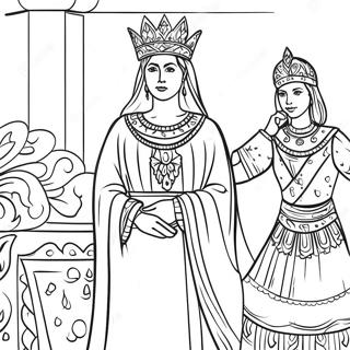 Halaman Mewarnai Esther Dan Raja Xerxes 95489-34652