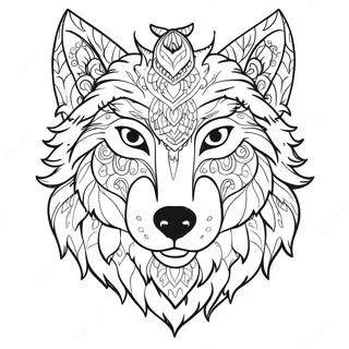 Halaman Mewarnai Serigala Therian Yang Megah 95590-34761