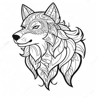 Halaman Mewarnai Serigala Therian Yang Megah 95590-34763