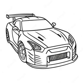 Halaman Mewarnai Mobil Balap Gtr Cepat 95691-34837