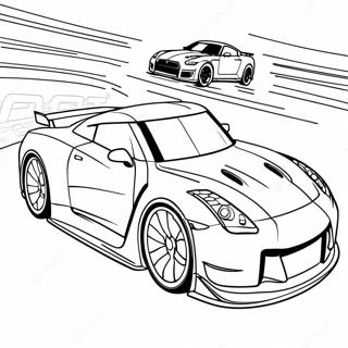 Halaman Mewarnai Mobil Balap Gtr Cepat 95691-34838