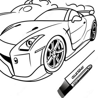 Halaman Mewarnai Supercar Gtr Yang Elegan 95692-34843