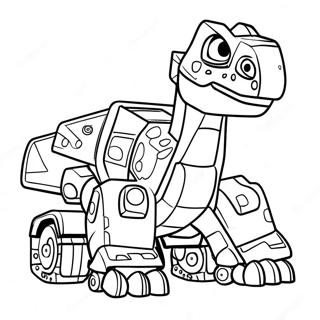 Dinotrux Halaman Mewarnai