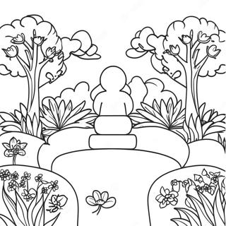 Halaman Mewarnai Terapi Taman Mindfulness 95744 34884