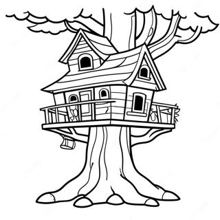 Halaman Mewarnai Rumah Pohon 96050-35116