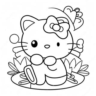 Hello Kitty Thanksgiving Halaman Mewarnai