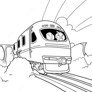 Halaman Mewarnai Jake Berselancar Di Atas Kereta 96208 35241