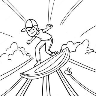 Halaman Mewarnai Jake Berselancar Di Atas Kereta 96208 35242