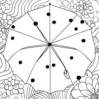 Halaman Mewarnai Payung Polka Dot Besar 96261-35286