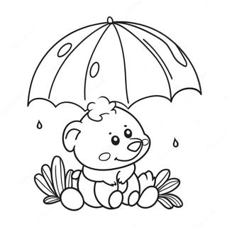 Halaman Mewarnai Payung Hewan Lucu 96262-35289