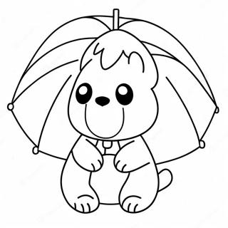 Halaman Mewarnai Payung Hewan Lucu 96262-35290