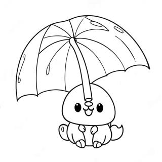 Halaman Mewarnai Payung Hewan Lucu 96262-35291