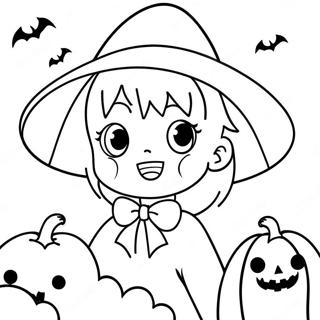 Halaman Mewarnai Anime Halloween 96284-35294