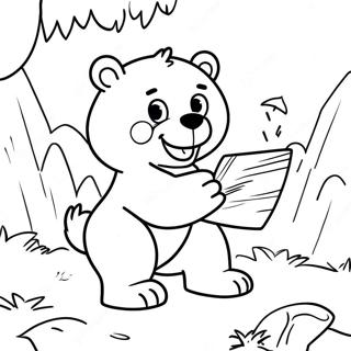 Halaman Mewarnai Grizzy Si Beruang Bermain Dengan Lemmings 96388 35379