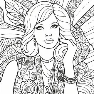 Halaman Mewarnai Fashion 70 An Yang Funky 96673-35605