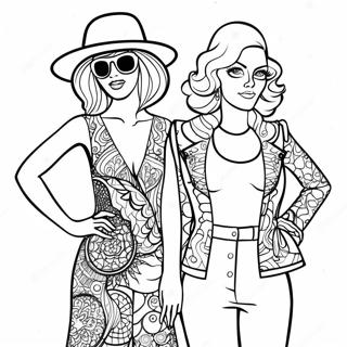 Halaman Mewarnai Fashion 70 An Yang Funky 96673-35606