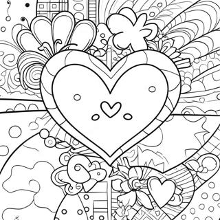 Gambar Mewarnai Hati Romero Britto Yang Cerah 96776-35855