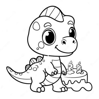 Gambar Mewarnai Dinosaurus Bayi Imut Untuk Ulang Tahun 96800-35867