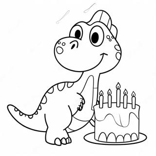 Gambar Mewarnai Dinosaurus Lucu Yang Mematikan Lilin 96803-35710