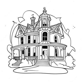 Halaman Mewarnai Rumah Hantu Disney Yang Menyeramkan 96851 35738