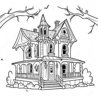 Halaman Mewarnai Rumah Hantu Disney Yang Berhantu 96853-35913